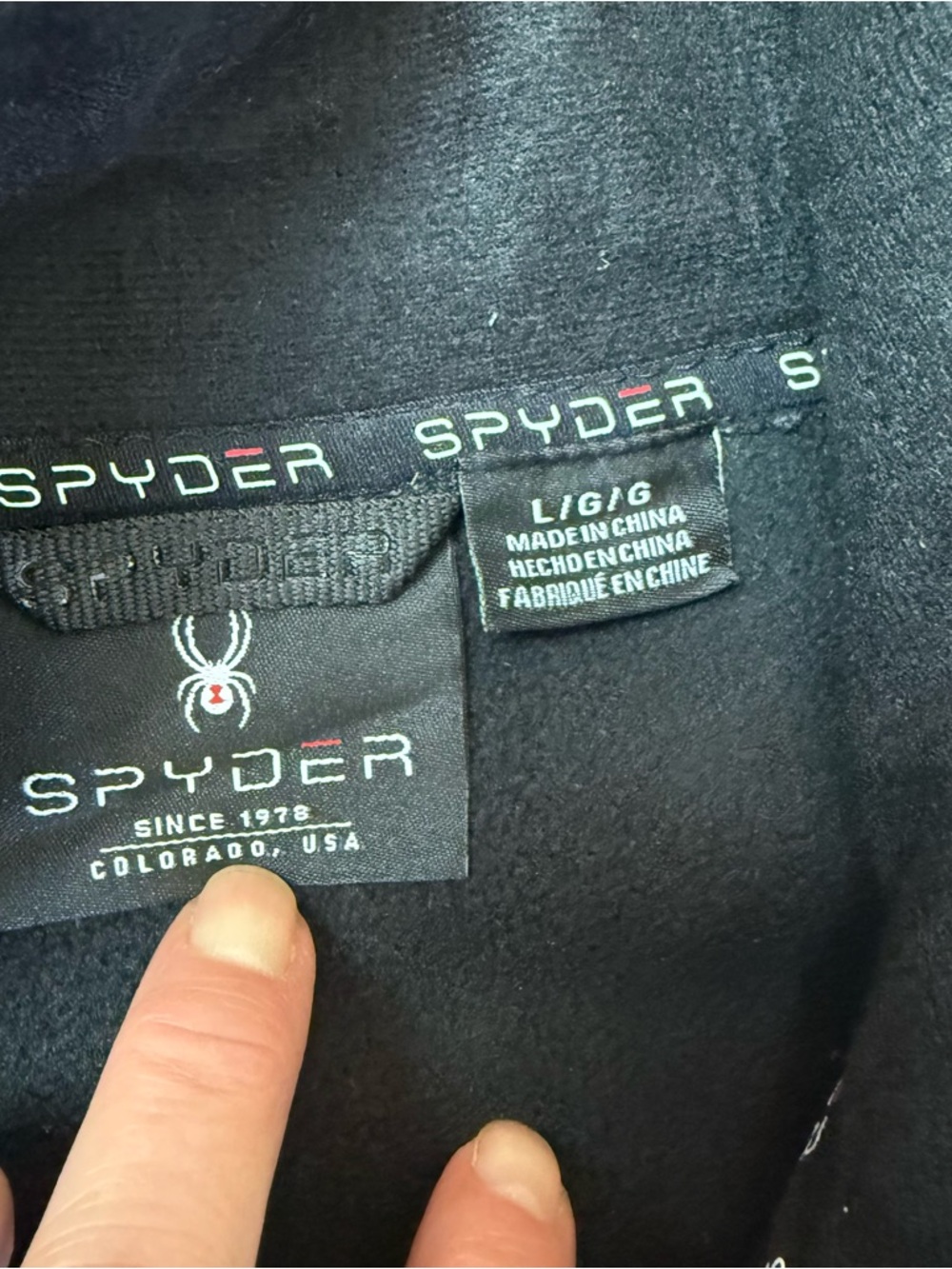 NWT Men’s Spyder Zip Up Jacket Black Size L - Picture 7 of 10